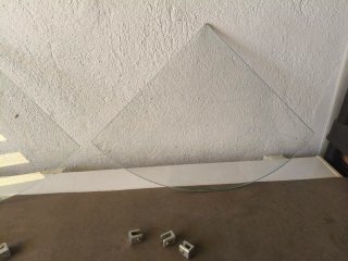 2 Repisas Cristal de esquinera con Anclajes
