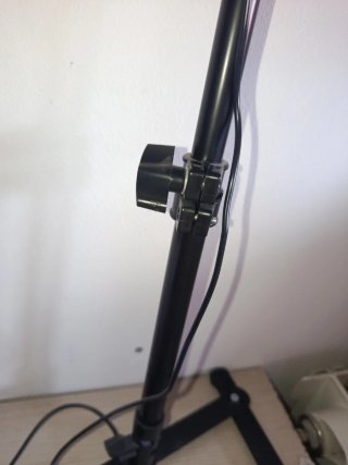 Aro de luz para grabar con soporte móvil