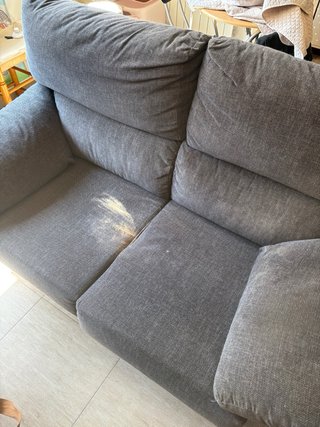 Sofá de 2 plazas gris antiarañazos y antipelos