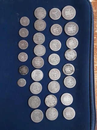 Lote 140 gr Plata 0,900 Monedas Antiguas
