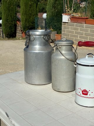 Bidoni latte vintage da collezione