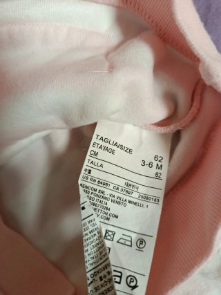 Conjunto bebé rayas rosa y blanco
