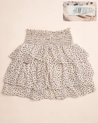 Falda H&M lunares volantes