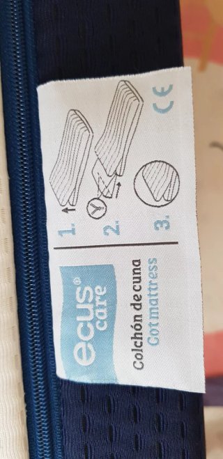 Colchón cuna Ecus Care Antiasfixia 117x57