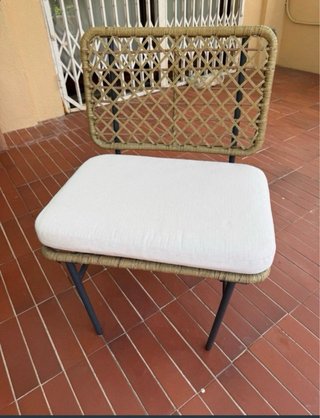 Conjunto Muebles Terraza Mimbre y Cristal