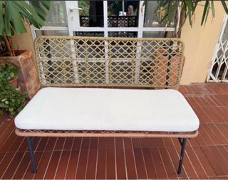 Conjunto Muebles Terraza Mimbre y Cristal