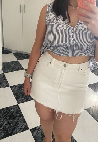 Falda vaquera blanca