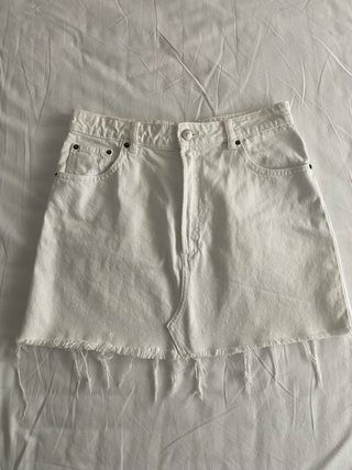 Falda vaquera blanca