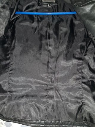 Chaqueta Biker Piel Mango Negra