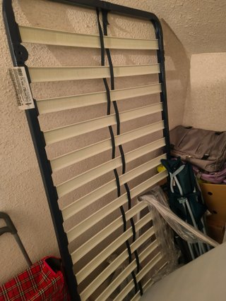 Somier y colchón de metal y madera de 90 y 180al
