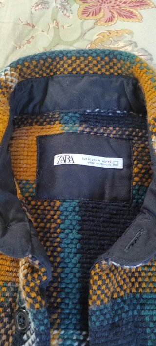 Sobrecamisa Zara cuadros multicolor