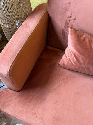 Sofá Cama Terciopelo rojo cobre