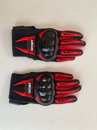 Guantes suomy de mujer para moto color rojo