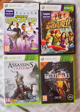 Xbox 360 Negra + Mando y Accesorios