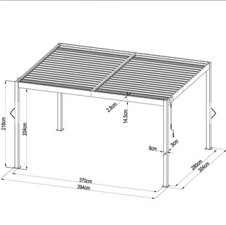 Pérgola bioclimática eléctrica 3x4m motorizada