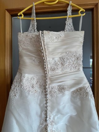 Vestido de Novia Beige y Blanco