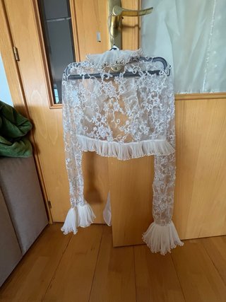 Vestido de Novia Beige y Blanco