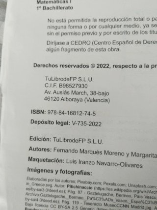 Matemáticas 1 bachillerato