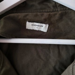 Parka fina verde militar Talla S
