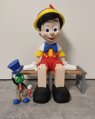 Pinocchio 50 cm + Grillo Parlante 28 cm – Stampa3d