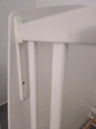 Cuna bebé blanca con colchón
