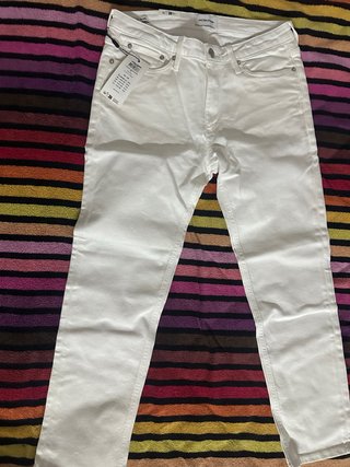 Pantalones Jack & Jones Clark Slim Blancos Talla 3