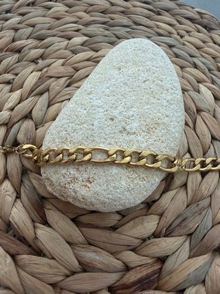 Esclava Acero Baño Oro 18k 3+1