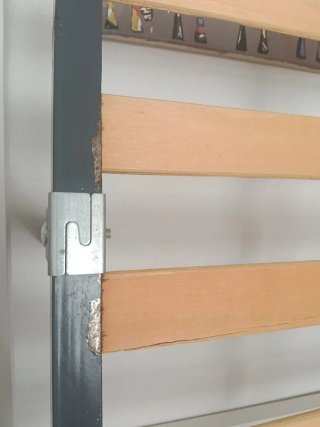 Estructura Cama Metal con Lamas Madera