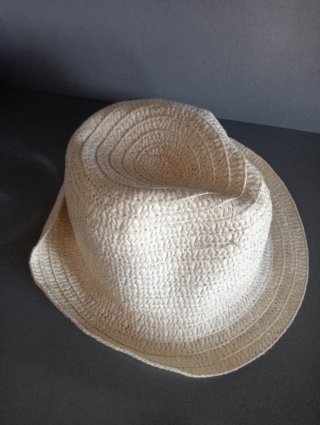Cappello di paglia unisex beige