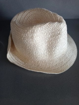 Cappello di paglia unisex beige