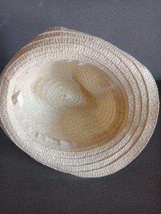 Cappello di paglia unisex beige