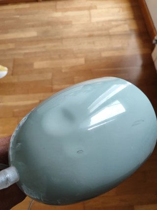 2 Lámparas de mesa,  trípode, turquesa
