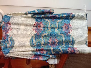 Vestido raso estampado, estilo boho