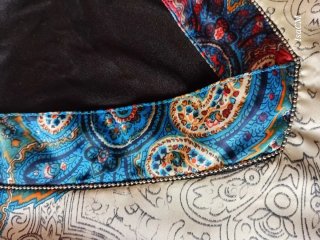 Vestido raso estampado, estilo boho