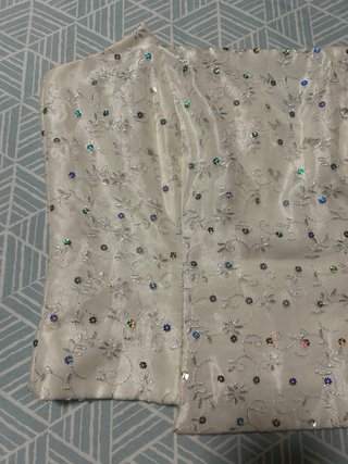 Corpiño/Top de fiesta plateado talla 44