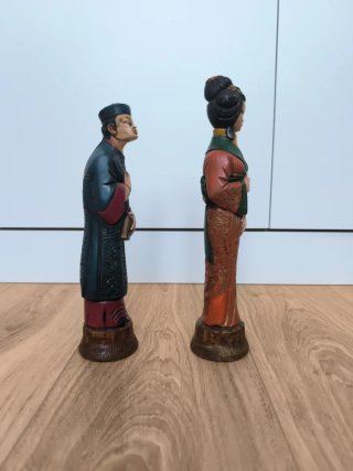Coppia di Figure Decorative Cinesi