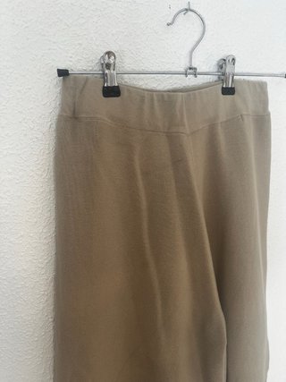 Pantalón ancho beige Massimo Dutti