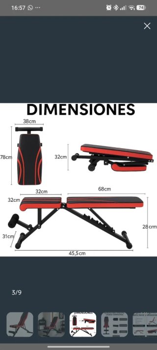 Banco de musculación ajustable