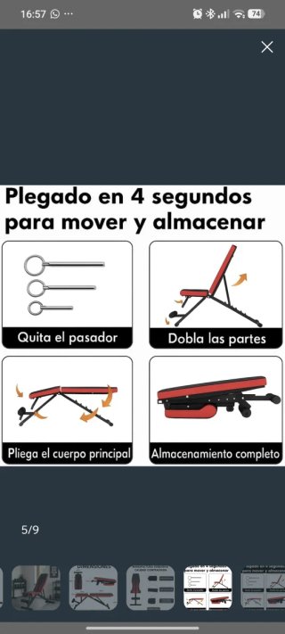 Banco de musculación ajustable