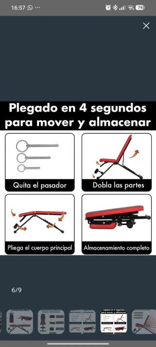Banco de musculación ajustable