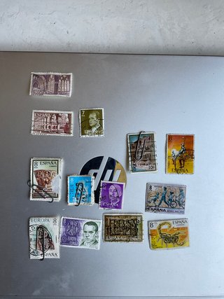 Lote de sellos ptas antiguos matasellados