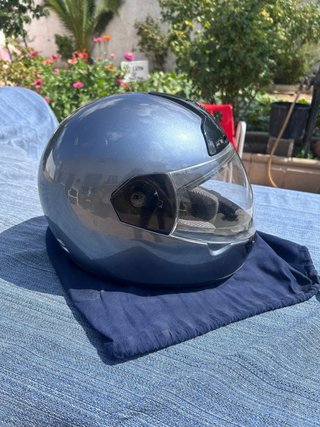 Casco Moto MAX-603 Gris Brillante