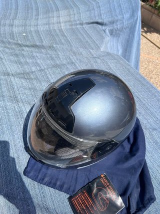 Casco Moto MAX-603 Gris Brillante