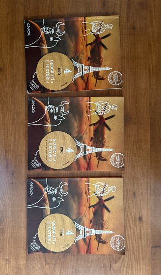 3 libros Geografía e Historia 4º ESO Anaya