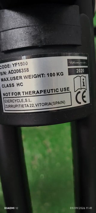 Bicicleta Estática Reclinada Negra