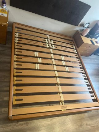 Cama completa 150x190 | Colchón + somier de madera