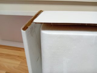 Caja iMac Apple 21,5 pulgadas. Protección interior