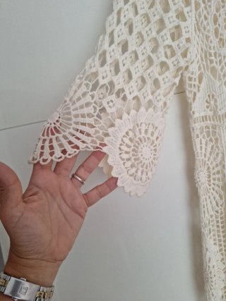 Vestido Ibicenco Beige Crochet