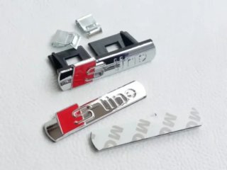 Audi Sline Emblema de Parilla y 2 Logos Laterales