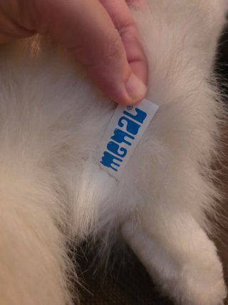 Gato de peluche Menal blanco